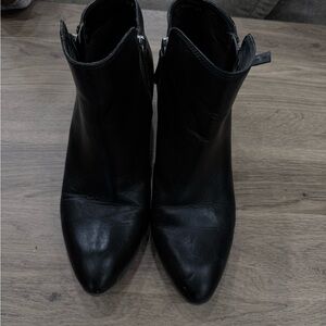 Frye Black Leather Ankle Booties